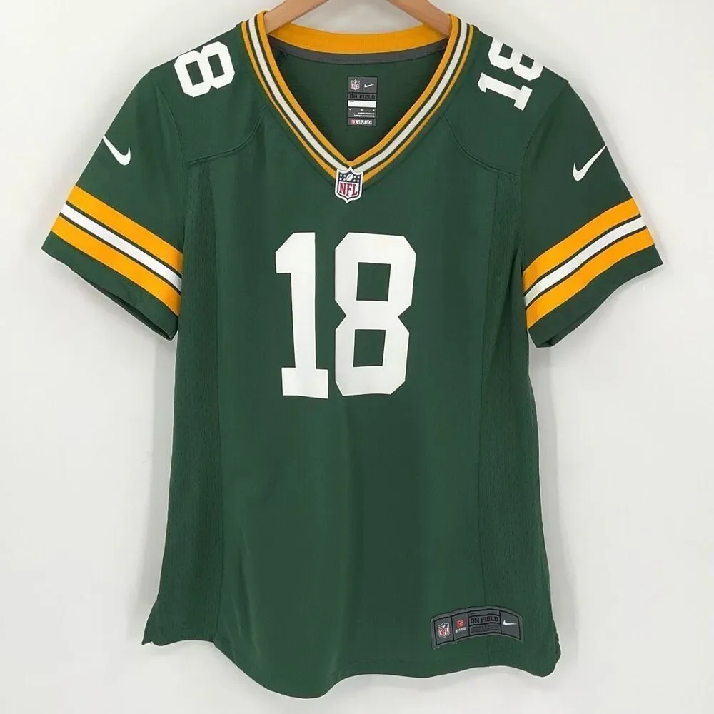 Nike On Field NFL Green Bay Packers Randall Cobb Game Jersey Women Medium‎ Green